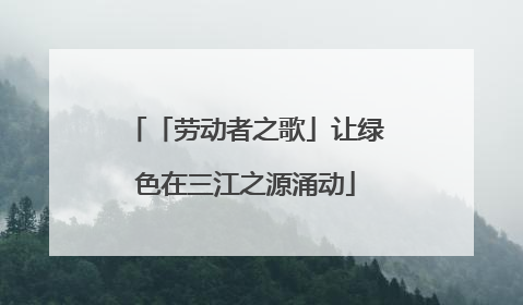 「劳动者之歌」让绿色在三江之源涌动