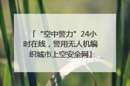 “空中警力”24小时在线，警用无人机编织城市上空安全网