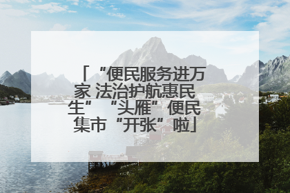 “便民服务进万家 法治护航惠民生”“头雁”便民集市“开张”啦