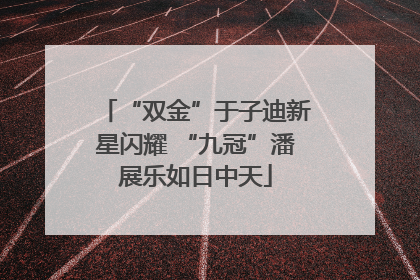“双金”于子迪新星闪耀 “九冠”潘展乐如日中天