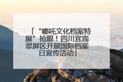 “哪吒文化档案特展”抢眼！四川宜宾翠屏区开展国际档案日宣传活动