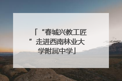 “春城兴教工匠”走进西南林业大学附属中学