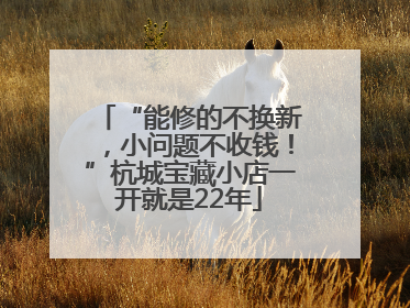 “能修的不换新，小问题不收钱！”杭城宝藏小店一开就是22年