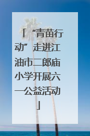 “青苗行动”走进江油市二郎庙小学开展六一公益活动