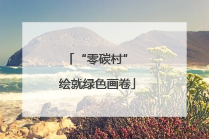 “零碳村” 绘就绿色画卷