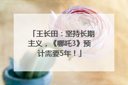 王长田：坚持长期主义，《哪吒3》预计需要5年！