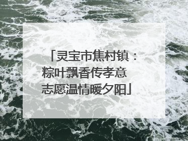 灵宝市焦村镇：粽叶飘香传孝意 志愿温情暖夕阳