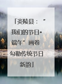 炎陵县：“我们的节日•端午”画卷 勾勒传统节日新韵
