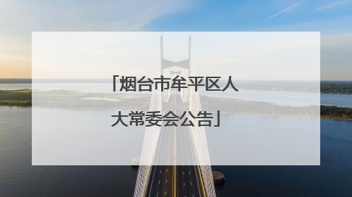 烟台市牟平区人大常委会公告