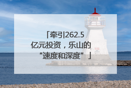 牵引262.5亿元投资，乐山的“速度和深度”