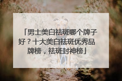 男士美白祛斑哪个牌子好？十大美白祛斑优秀品牌榜，祛斑封神榜