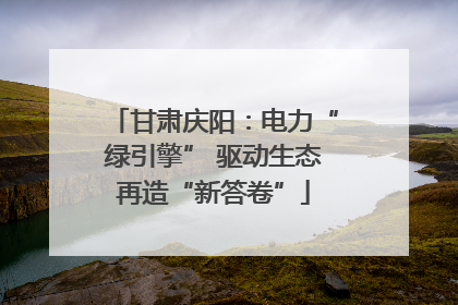 甘肃庆阳：电力“绿引擎” 驱动生态再造“新答卷”