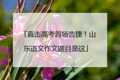 直击高考首场告捷！山东语文作文题目是这