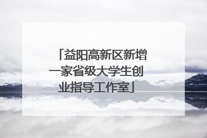 益阳高新区新增一家省级大学生创业指导工作室