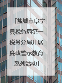盐城市阜宁县税务局第一税务分局开展廉政警示教育系列活动