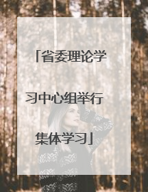 省委理论学习中心组举行集体学习