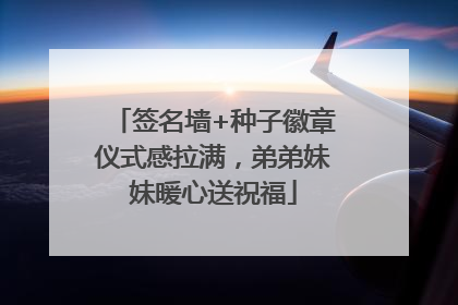签名墙+种子徽章仪式感拉满，弟弟妹妹暖心送祝福