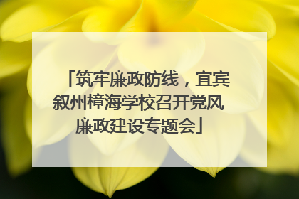 筑牢廉政防线，宜宾叙州樟海学校召开党风廉政建设专题会