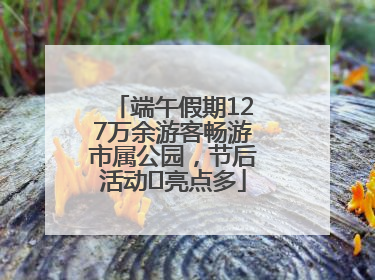 端午假期127万余游客畅游市属公园，节后活动﻿亮点多