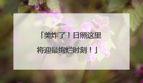 美炸了！日照这里将迎最绚烂时刻！