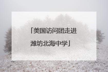 美国访问团走进潍坊北海中学