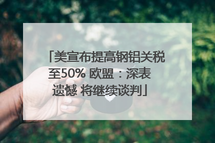 美宣布提高钢铝关税至50% 欧盟：深表遗憾 将继续谈判