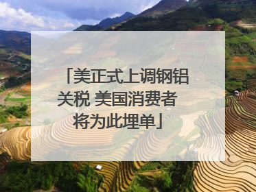 美正式上调钢铝关税 美国消费者将为此埋单