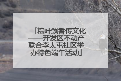 粽叶飘香传文化——开发区不动产联合李太屯社区举办特色端午活动