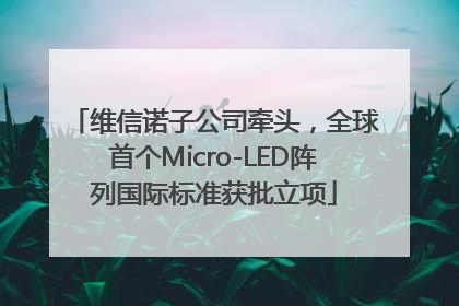 维信诺子公司牵头，全球首个Micro-LED阵列国际标准获批立项