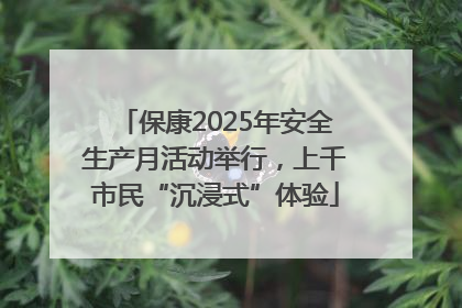 保康2025年安全生产月活动举行，上千市民“沉浸式”体验