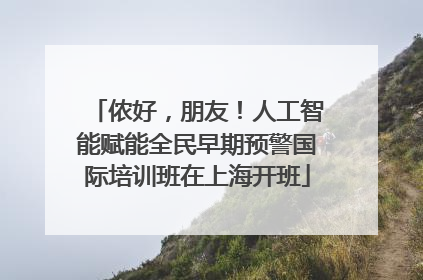 侬好，朋友！人工智能赋能全民早期预警国际培训班在上海开班