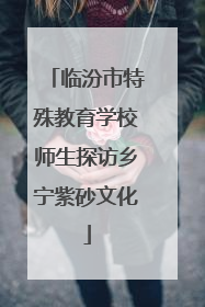 临汾市特殊教育学校师生探访乡宁紫砂文化