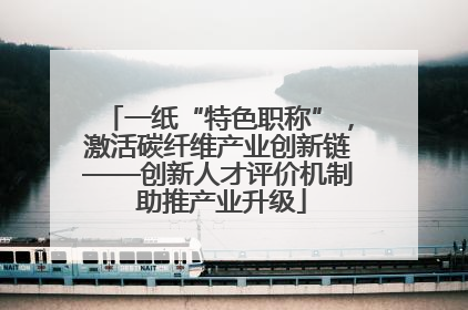一纸“特色职称”，激活碳纤维产业创新链——创新人才评价机制 助推产业升级