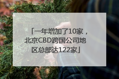 一年增加了10家，北京CBD跨国公司地区总部达122家