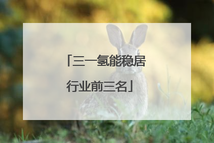 三一氢能稳居行业前三名