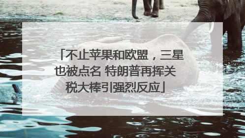 不止苹果和欧盟，三星也被点名 特朗普再挥关税大棒引强烈反应