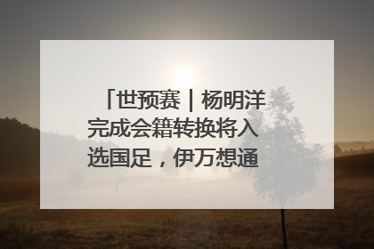 世预赛｜杨明洋完成会籍转换将入选国足，伊万想通了要打双后腰？