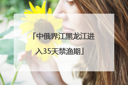 中俄界江黑龙江进入35天禁渔期