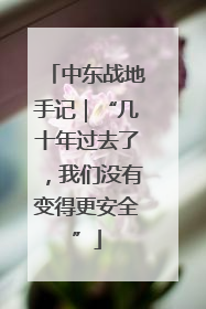 中东战地手记｜“几十年过去了，我们没有变得更安全”