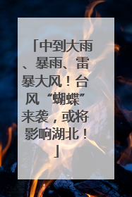 中到大雨、暴雨、雷暴大风！台风“蝴蝶”来袭，或将影响湖北！