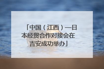 中国（江西）—日本经贸合作对接会在吉安成功举办