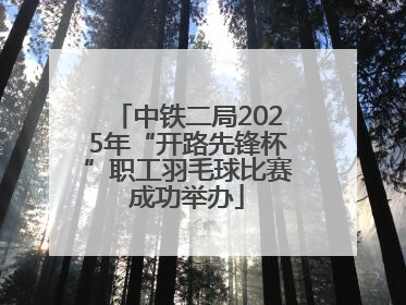 中铁二局2025年“开路先锋杯”职工羽毛球比赛成功举办