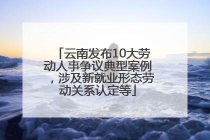 云南发布10大劳动人事争议典型案例，涉及新就业形态劳动关系认定等