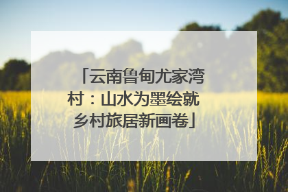 云南鲁甸尤家湾村：山水为墨绘就乡村旅居新画卷