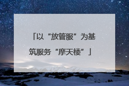 以“放管服”为基筑服务“摩天楼”
