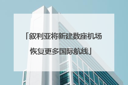 叙利亚将新建数座机场 恢复更多国际航线