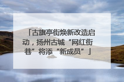 古旗亭街焕新改造启动，扬州古城“网红街巷”将添“新成员”