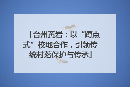 台州黄岩：以“蹲点式”校地合作，引领传统村落保护与传承