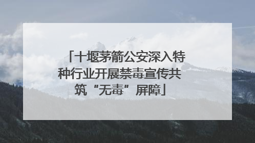十堰茅箭公安深入特种行业开展禁毒宣传共筑“无毒”屏障