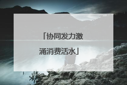 协同发力激涌消费活水